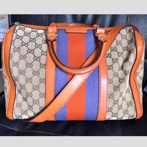 GUCCI Medium Web Boston Bag